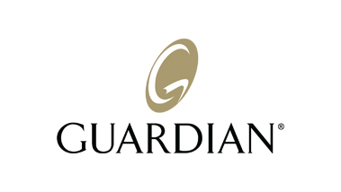 The image shows a logo with the text  Guardian  and  CUSTOM PRIVATE SECURITY  beneath it, accompanied by a symbol resembling a shield and a stylized letter  G .